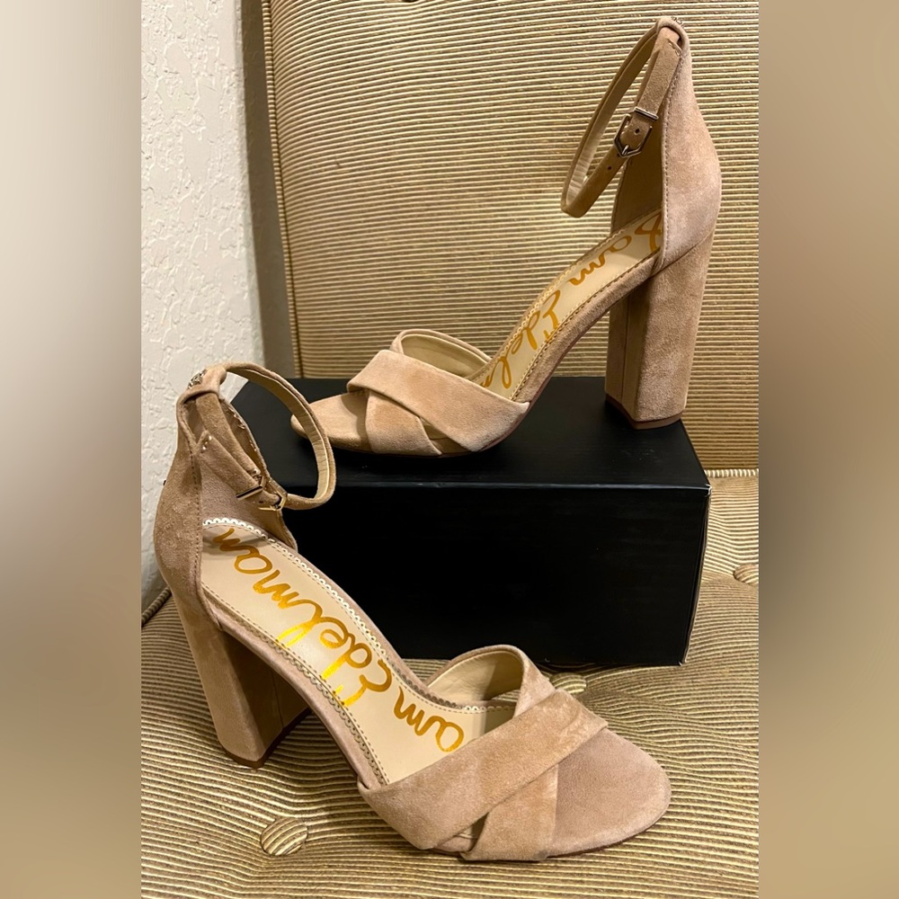🔥NWT Sam Edelman Yancy Block Heel Ankle Strap Sandals - Size 9 - Picture 3 of 16